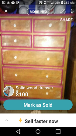 Tall boy Solid wood dresser