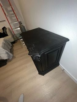 Black Wood drawer with Cabinet