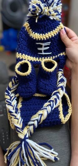 Crochet newborn football set