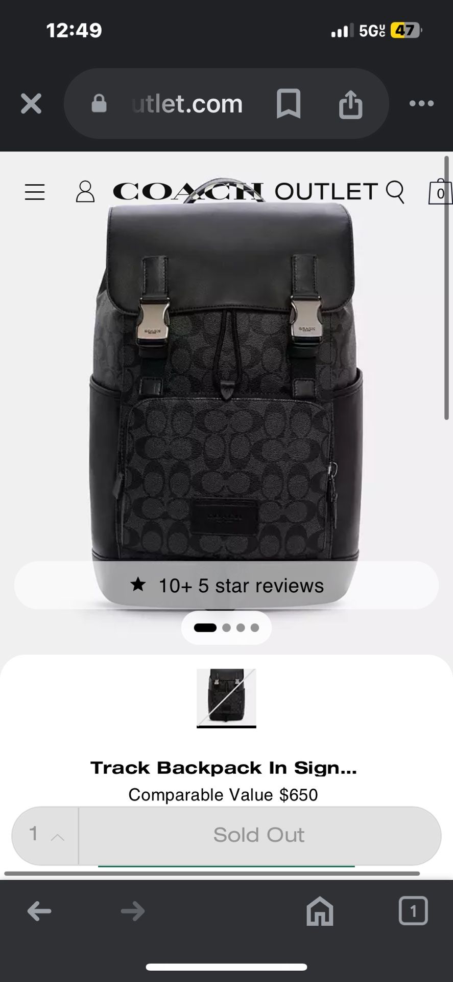 Coach Backpack