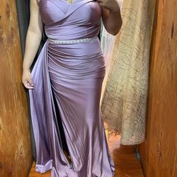 Purple Bridesmaid/Prom long dress 
