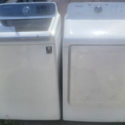 SAMSUNG SET WASHER AND ELECTRIC DRYER WORKING PERFECT 