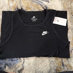 Nike Sportswear Club Men’s Cotton Tank Top Black/White BQ1260-010 Size Small