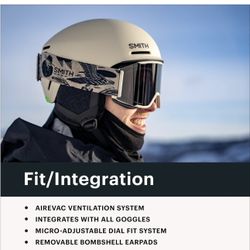 Smith Rodeo Snow Helmet - Adult Ski & Snowboard Helmet with MIPS Technology, Adjustable Fit, Ear Padding & Ventilation - Head Protection for Men & Wom