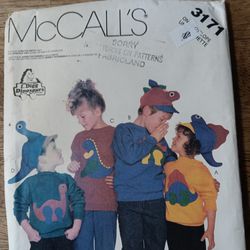 McCalls Kids Dinosaur Pattern  "I Dig Dinosaurs"