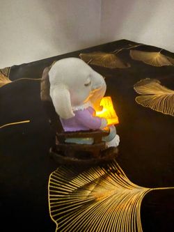 Elephant Figurine with LED Light