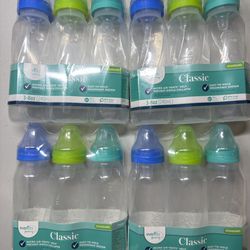 Evenflo Feeding Classic Baby Bottle 8 oz. (Pack of 12) Teal/Green/Blue