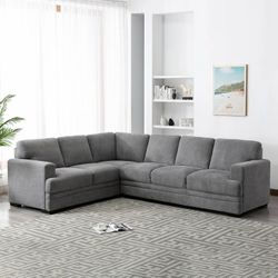 Costo Gray Sectional Couch (FREE DELIVERY 🚚)