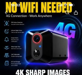 4G Wireless Security Camera No WiFi