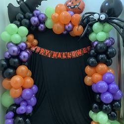 Halloween Balloon Arch (Inflated Balloons Only)