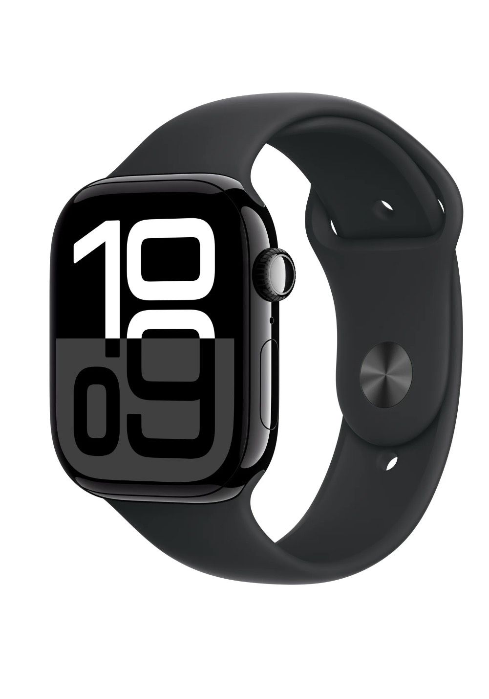 Apple Watch Series 10 GPS + Cellular 42mm Jet Black Aluminum Case with Black Sport Band - S/M