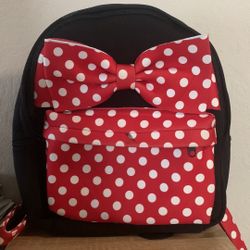 Disney Minnie Mouse Neoprene Polka Dot Backpack Used