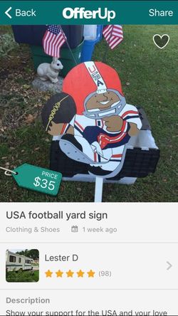 United States of America yard sign