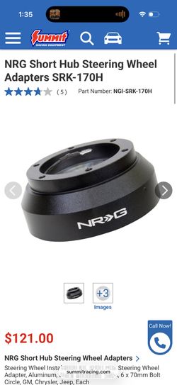 NRG Short Hub Steering Wheel Adapters SRK-170H