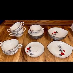Holiday Heirloom ROSE Fine China Dinnerware Set