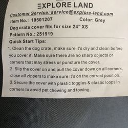 Dog Crate Cover Fits For Size 24” XS 