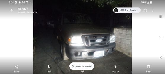 2007 Ford Ranger Pickup Truck Parts vehicle