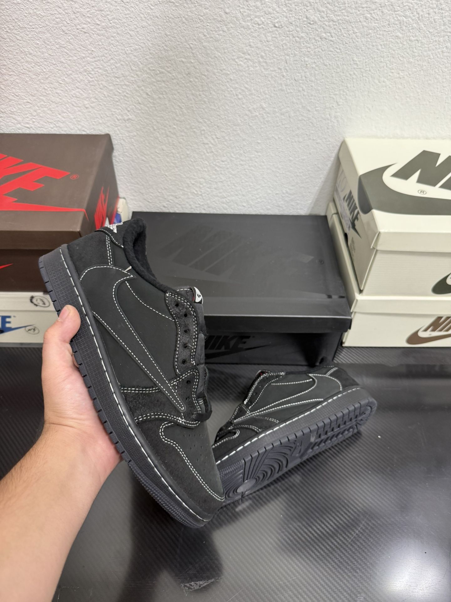 Aj1 Nike Air jordan 1 low travis scott Black Phantom size 7,7.5,8,8.5,9,9.5,10,10.5,11,12