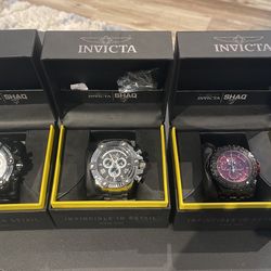 SHAQ INVICTA WATCHES $1200 For All 3