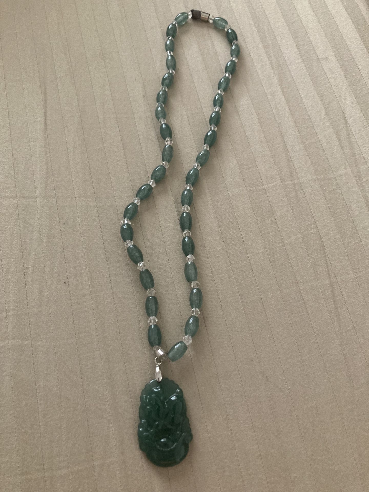 New Jade necklace The necklace pendant is a blessing