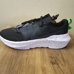 Nike Crater Impact Shoes Black White Gray Green  Size 11