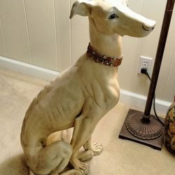 Greyhound Statue , Life Size ... 35" Tall .... Vintage 