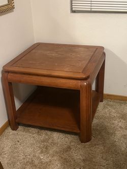 Solid Wood Square End Table / Corner Accent Table - $10