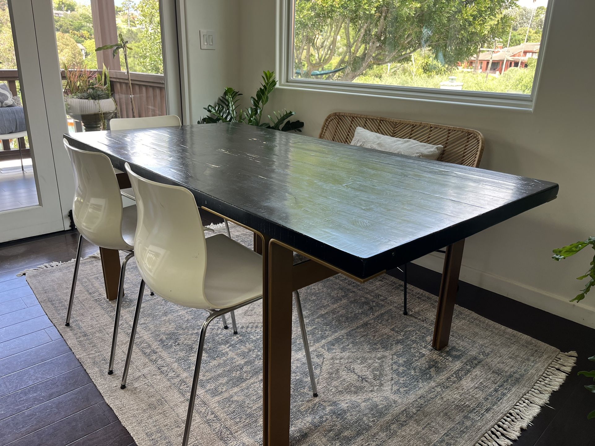 Large West Elm Table w/chairs 