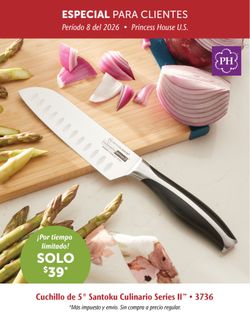 Utensilios de 5” santoku de princess house
