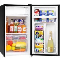 3.2 Cu. Ft Mini Fridge with Freezer for Bedroom, Dorm, Office, Compact Refrigerator 