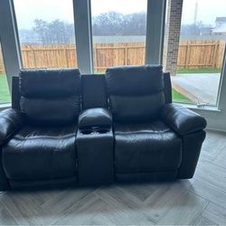 Ashley Power Reclining Sofa  Set With USB , cup Holder 