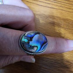 Abalone ring .925