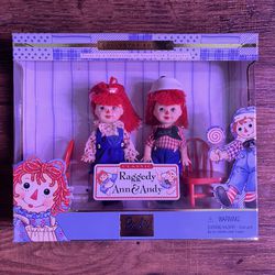 1999 BARBIE CLASSIC RAGGEDY ANN & ANDY KELLY & TOMMY DOLLS COLLECTOR ED.
