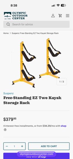 Suspenz kayak rack free standing brand new