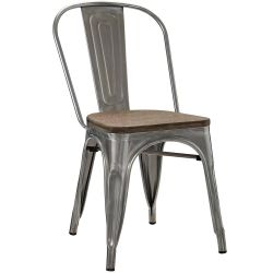 SALESUMO PROMENADE GUNMETAL BAMBOO SIDE CHAIR