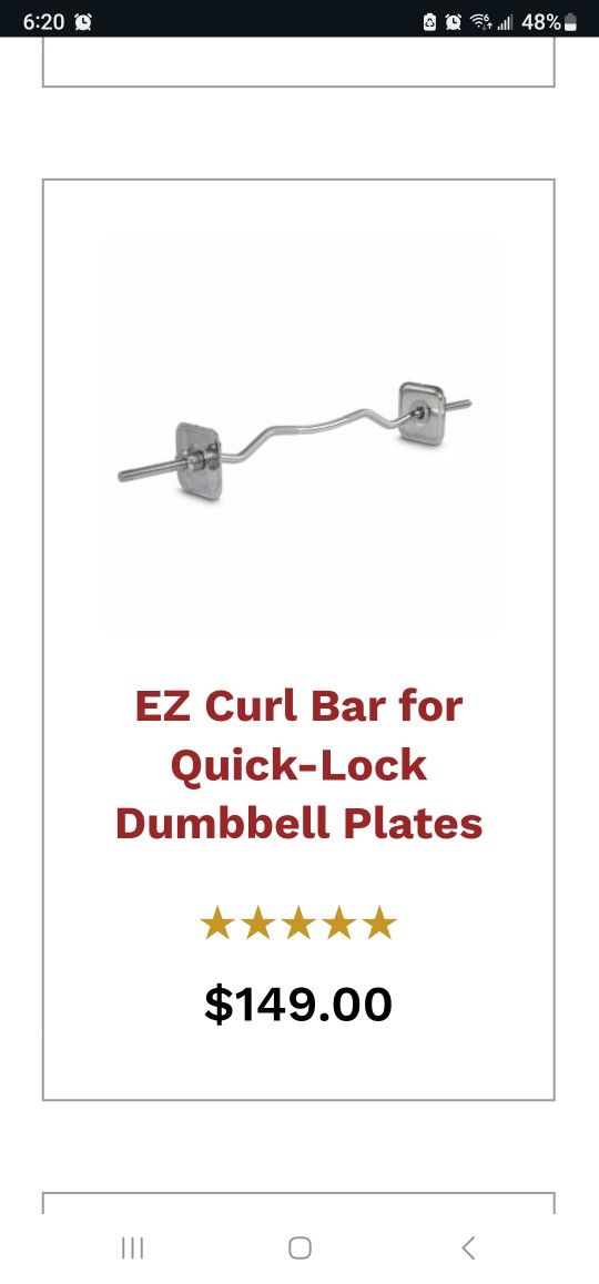 Ez Curl Bar Ironmaster
