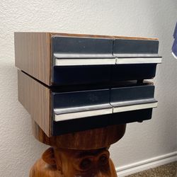 2x 24 Tape Cassette Holder Storage Compartment 