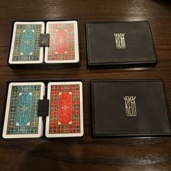 2- Double Set Of KEM plastic playing cards (4 total decks) 