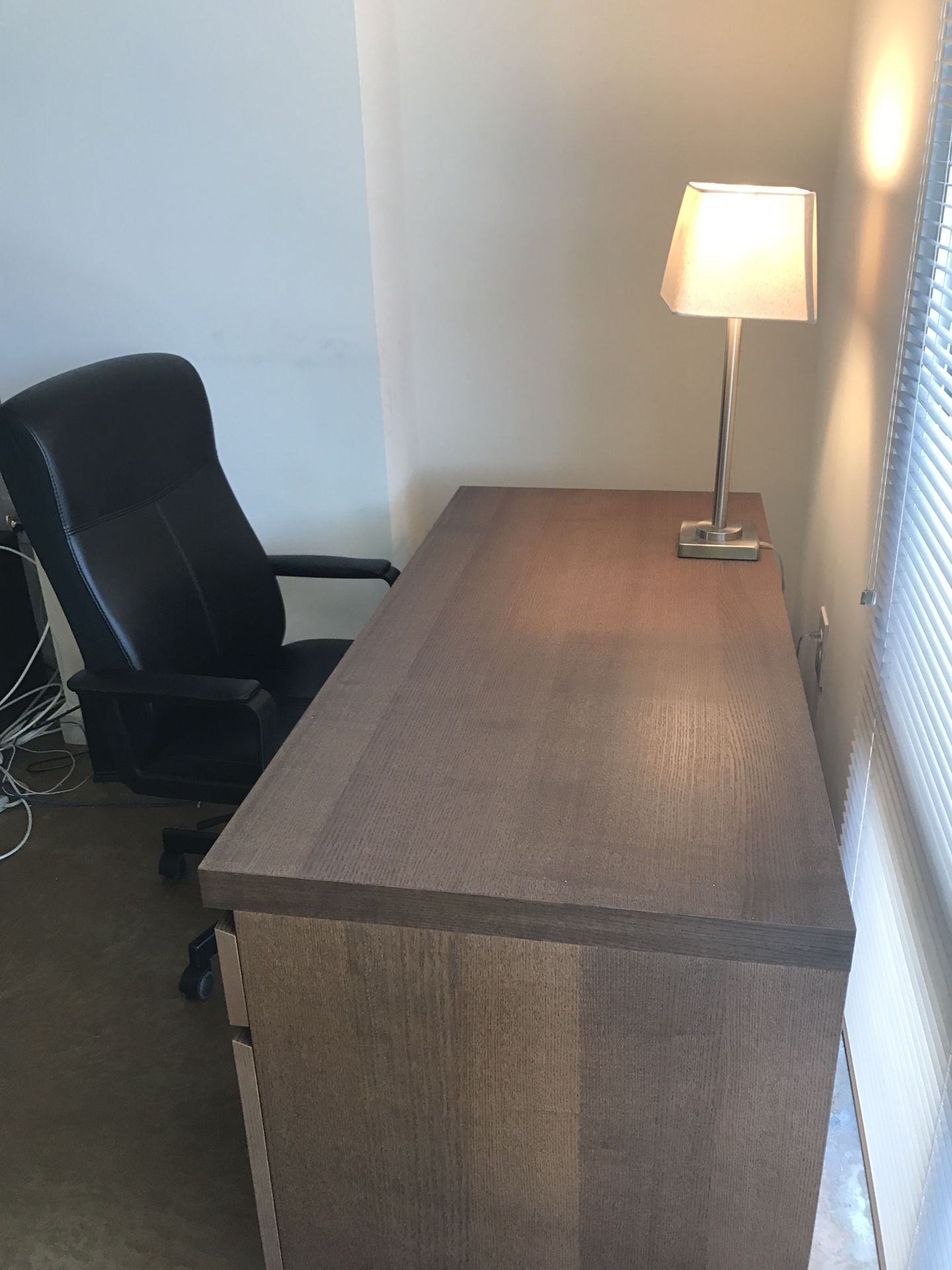 Large Desk and Computer Chair