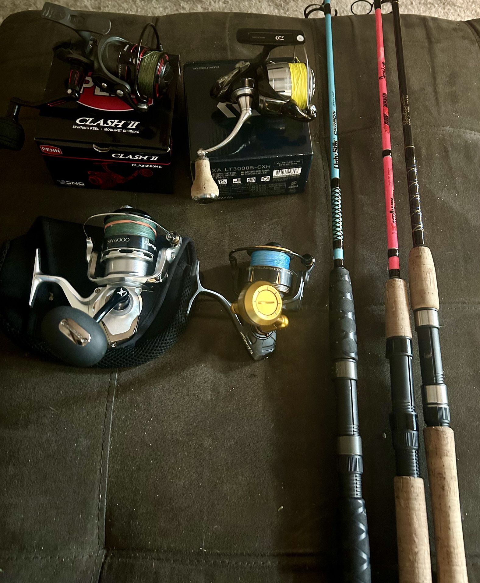 Shimano, Penn, Diawa Crowder, Castaway, Ugly Stik. New Or Like New- Prices Below 