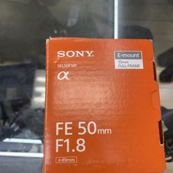 Sony FE 50mm F1.8 Lens