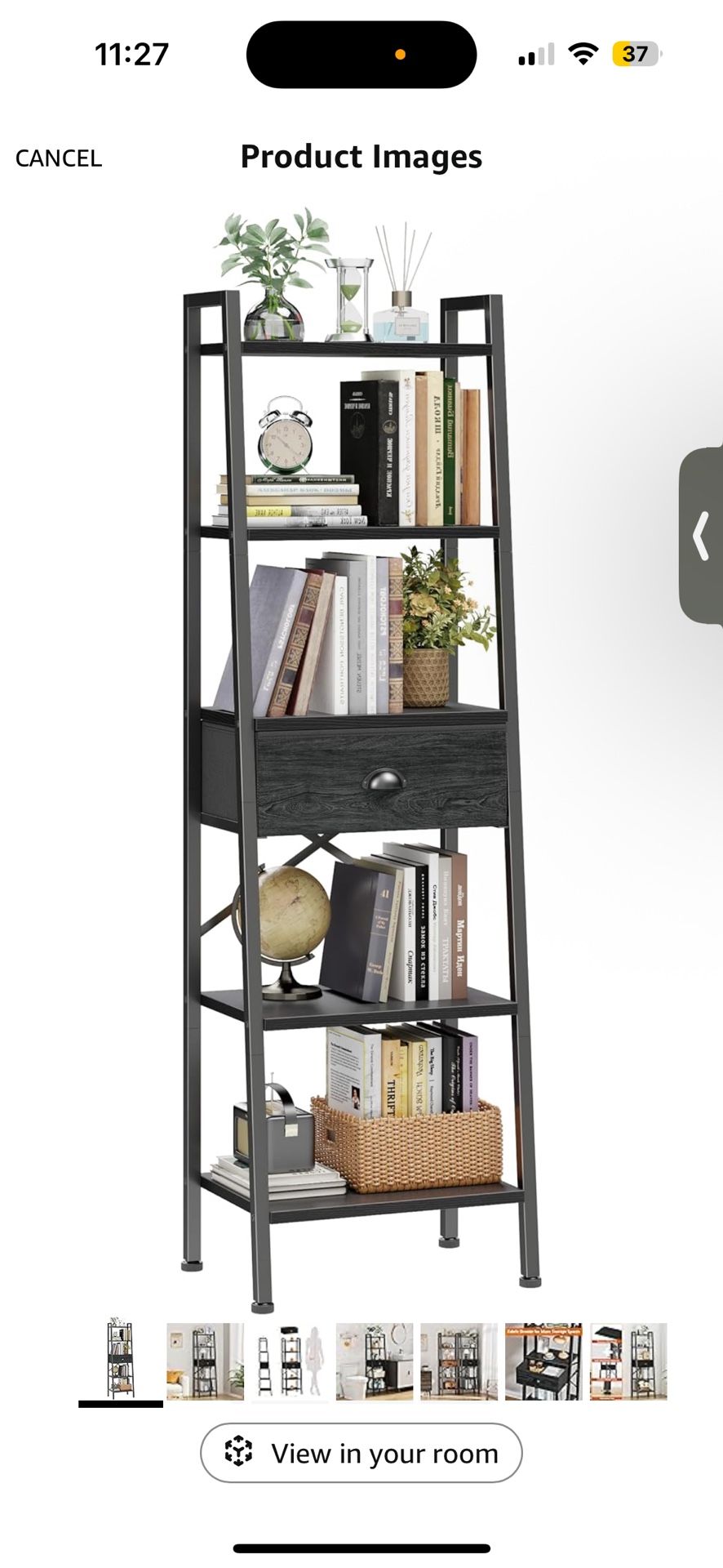 5 tier Ladder bookshelf and 3 Cube bookshelf