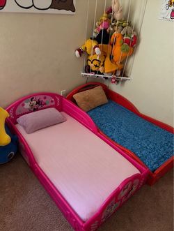 Disney Minnie Mouse and cars Toddler Bed