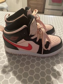 New Nike Jordan 1 Mid TD Atmosphere Pink Blk Toddler Infant Sz 9c D/S.