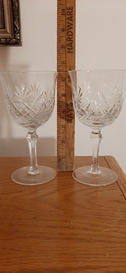 Vintage Crystal European Wine Glasses