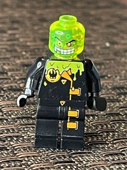 Lego Agents Villian DR. D ZASTER MINIFIG w/Neon Green Minifigure Head -8969