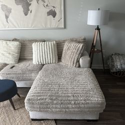 FAUX FUR SECTIONAL 