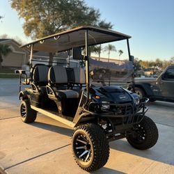 Custom 6 Seater Golf Cart – Bluetooth, LEDs, Rims!