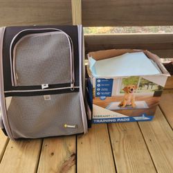 Pet Carrier & Box Of Pee Pads Included FREE