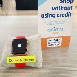 APPLE WATCH SERIES 5 40MM UNLOCKED NEW IN BOX $1 DOWN TODAY REST IN PAYMENTS.NO CREDIT CHECK 